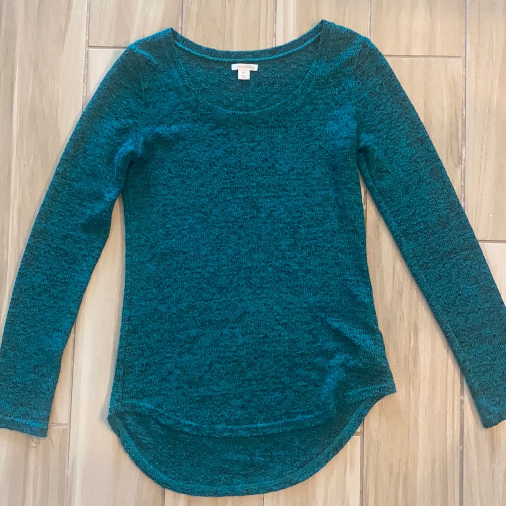 Teal long sleeve size small